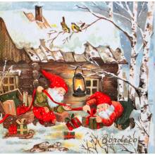 Serwetka decoupage firmy HOLMBLAD krasnoludki 33x33cm